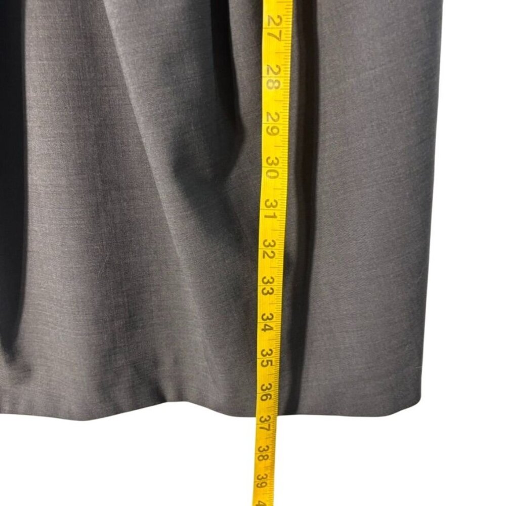 Antonio Melani Gray Sleeveless Sheath Dress With Pleated Skirt & Pockets Size 8 - Picture 11 of 13